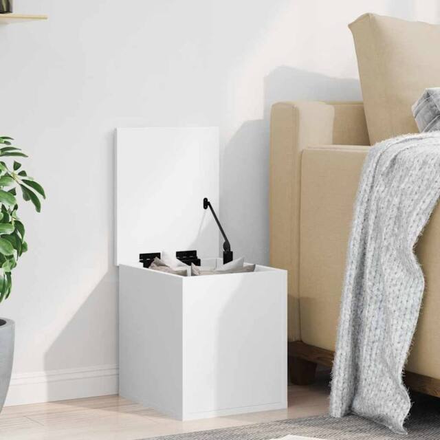 Berkfield Home Storage Box White 30x35x35 cm Engineered Wood - Size: 30 x 35 x 35 cm - image 1