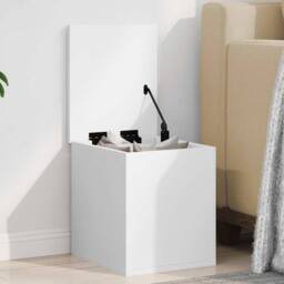 Berkfield Home Storage Box White 30x35x35 cm Engineered Wood - Size: 30 x 35 x 35 cm - thumbnail 2