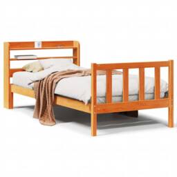 Berkfield Home Bed Frame with Headboard without Mattress Wax Brown 100x200 cm - thumbnail 1