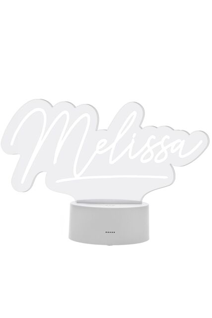 Personalised Memento Company Personalised Free Text LED Colour Changing Desk Night Light in Clear - image 1