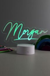 Personalised Memento Company Personalised Free Text LED Colour Changing Desk Night Light in Clear - thumbnail 3