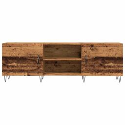 Berkfield Home TV Cabinet Old Wood 150x30x50 cm Engineered Wood in Brown - Size: 150 x 30 x 50 cm - thumbnail 4
