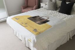 Benjamin Tate Design Holiday Shopping Blanket in Natural - Size: 120 cm x 150 cm - thumbnail 3