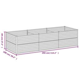 Berkfield Home Garden Raised Bed 290x100x69 cm Corten Steel in Brown - Size: 290 x 100 x 69 cm - thumbnail 7