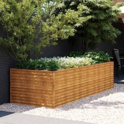 Berkfield Home Garden Raised Bed 290x100x69 cm Corten Steel in Brown - Size: 290 x 100 x 69 cm - thumbnail 2