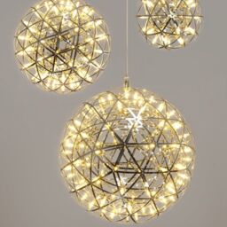 CGC Lighting 'Fawkes' Warm White Chrome Silver Firework / Starburst Chandelier 120cm in Metallic Silver