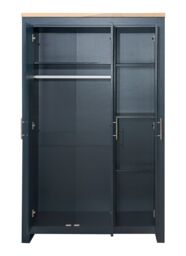 Birlea 3 Door Mirror Wardrobe Highgate Farmhouse Shabby Chic in Navy - thumbnail 5