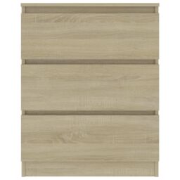 Berkfield Home Sideboard Sonoma Oak 60x35x76 cm Engineered Wood in Brown - Size: 60 x 35 x 76 cm - thumbnail 4