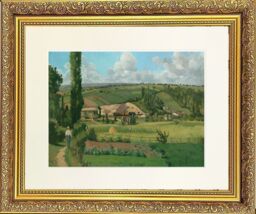"Frames & Mirrors 4U Landscape B1 Mounted & Framed Print in Gold Dahlia Frame 14 x 12 Inch - Size: W14"" x H12""" - thumbnail 1
