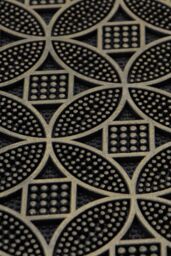 JVL Havana Rubber Pin Doormat 45x75cm Circles in Black - Size: 45 cm x 75 cm - thumbnail 3
