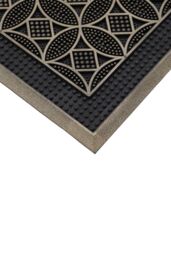 JVL Havana Rubber Pin Doormat 45x75cm Circles in Black - Size: 45 cm x 75 cm - thumbnail 4
