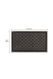 JVL Havana Rubber Pin Doormat 45x75cm Circles in Black - Size: 45 cm x 75 cm - thumbnail 5