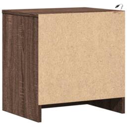 Berkfield Home Bedside Cabinets with LED Lights 2 pcs Brown Oak Engineered Wood - thumbnail 8