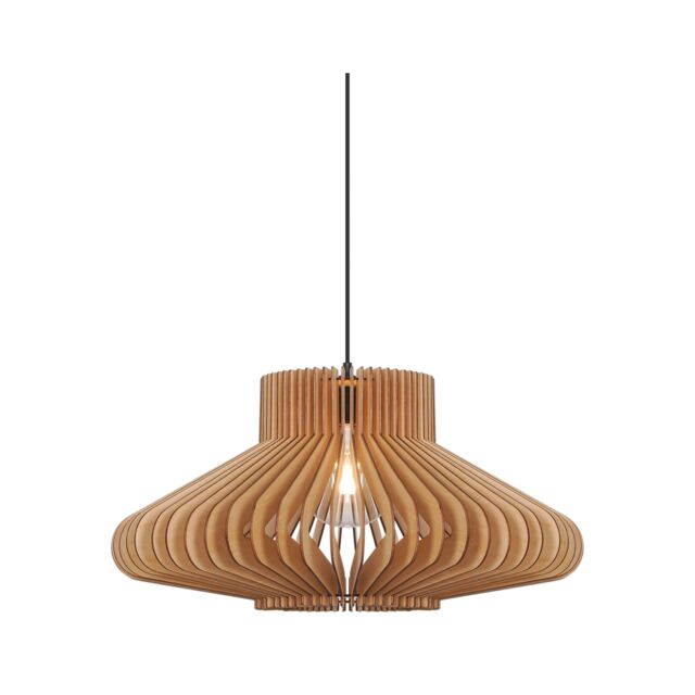 Nordlux Manago Pendant Light Brown Wood Dining Room E27 Mains 50cm - image 1