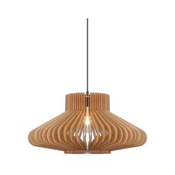 Nordlux Manago Pendant Light Brown Wood Dining Room E27 Mains 50cm - thumbnail 1