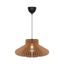 Nordlux Manago Pendant Light Brown Wood Dining Room E27 Mains 50cm - thumbnail 3