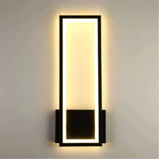 Nordara 16W Modern LED Wall Light Black Acrylic Indoor Wall Lamp Warm White - image 1