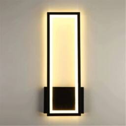 Nordara 16W Modern LED Wall Light Black Acrylic Indoor Wall Lamp Warm White