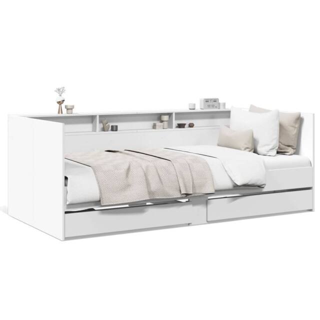 Berkfield Home Daybed with Drawers without Mattress White 90x200 cm - image 1