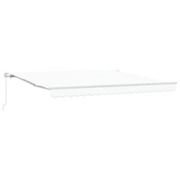 Berkfield Home Manual Retractable Awning White 400x350 cm - thumbnail 3