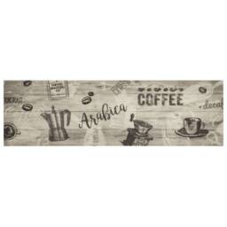 Berkfield Home Kitchen Rug Washable Coffee Grey 45x150 cm Velvet
