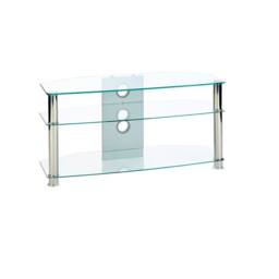 Moderna MMT Clear Glass TV Stand, 100cm, Fits 32 to 47 Inch TV - thumbnail 2