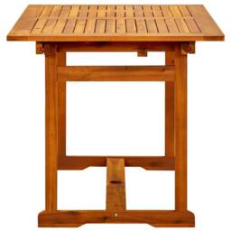 Berkfield Home Garden Dining Table (120-170)x80x75 cm Solid Acacia Wood in Brown - thumbnail 6
