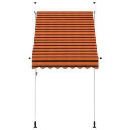 Berkfield Home Manual Retractable Awning 150 cm Orange & Brown - thumbnail 1