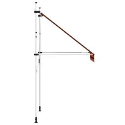 Berkfield Home Manual Retractable Awning 150 cm Orange & Brown - thumbnail 3