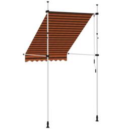 Berkfield Home Manual Retractable Awning 150 cm Orange & Brown - thumbnail 4