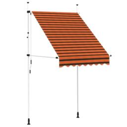 Berkfield Home Manual Retractable Awning 150 cm Orange & Brown - thumbnail 2