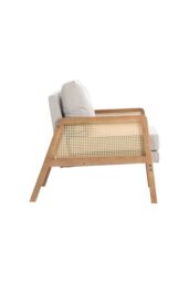 H&O Direct Wooden Armchair with Cushion in Beige - thumbnail 6