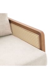 H&O Direct Wooden Armchair with Cushion in Beige - thumbnail 8