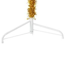 Berkfield Home Slim Artificial Half Christmas Tree with Stand Gold 150 cm - thumbnail 6