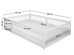 Flair Imogen Small Double Toddler Bed in White - thumbnail 5