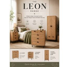 Seconique Leon Nest of 2 Tables-Medium Oak Effect in Light Oak - thumbnail 7