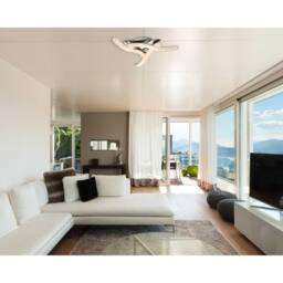 Netlighting Nabro Integrated LED Semi Flush Ceiling Light Chrome LED 3500K in Grey - thumbnail 2