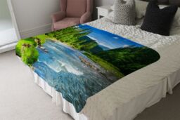 Benjamin Tate Design beautiful scenery Designer Blanket in Natural - Size: 120 cm x 150 cm - thumbnail 4