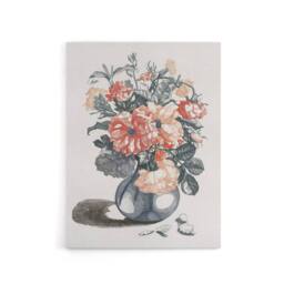 "Artery8 Still Life Pink Roses in Glass Vase Teyler Canvas Wall Art in White - Size: W18"" x H24""" - thumbnail 1