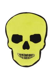Catherine Lansfield 'Skulls' Halloween Cushion in Yellow - thumbnail 2
