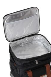 Living and Home 2-Layer Leakproof Insulated Lunch Tote Bag Adjustable Shoulder Strap in Black - thumbnail 5