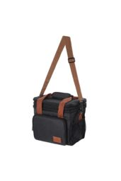 Living and Home 2-Layer Leakproof Insulated Lunch Tote Bag Adjustable Shoulder Strap in Black - thumbnail 3
