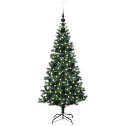 Berkfield Home Elegant Artificial Pre-lit Christmas Tree Green 120 cm PVC & Metal - thumbnail 1