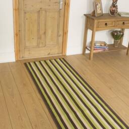 runrug Hallway Carpet Runner Rug - Soft & Comfy, 9mm - 'Broad' in Green - Size: 60 cm x 180 cm - thumbnail 1