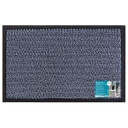 JVL Heavy Duty Commodore Vinyl Backed Barrier Door Floor Mat, 40x60cm, Blue - Size: 40 cm x 60 cm