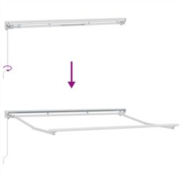 Berkfield Home Retractable Awning Manual Anthracite & White 350x200 cm - thumbnail 9