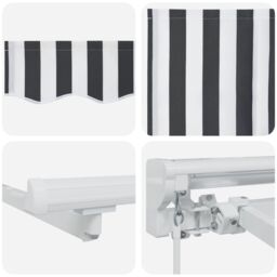 Berkfield Home Retractable Awning Manual Anthracite & White 350x200 cm - thumbnail 8