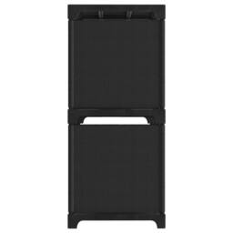 Berkfield Home Modern 5-Cube Display Shelf Black 103x30x72.5 cm Fabric - thumbnail 1