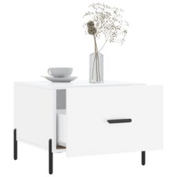 Berkfield Home Coffee Tables 2pcs High Gloss White 50x50x40 cm Engineered Wood - Size: 50 x 50 x 40 cm - thumbnail 4