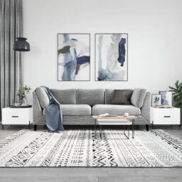 Berkfield Home Coffee Tables 2pcs High Gloss White 50x50x40 cm Engineered Wood - Size: 50 x 50 x 40 cm